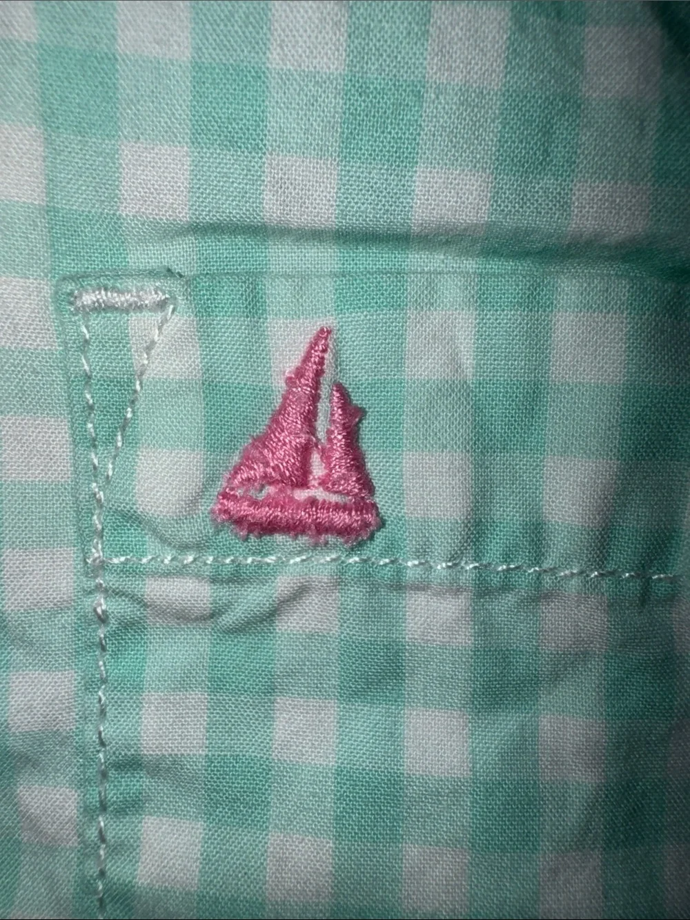 Carter's Mint Gingham Button-Down Shirt